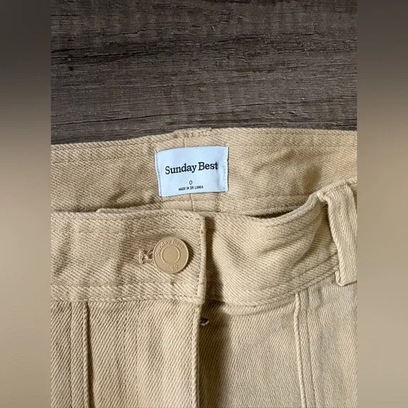 Sunday Best Tan Cargo Pants with Patch Pockets - Picture 3 of 6